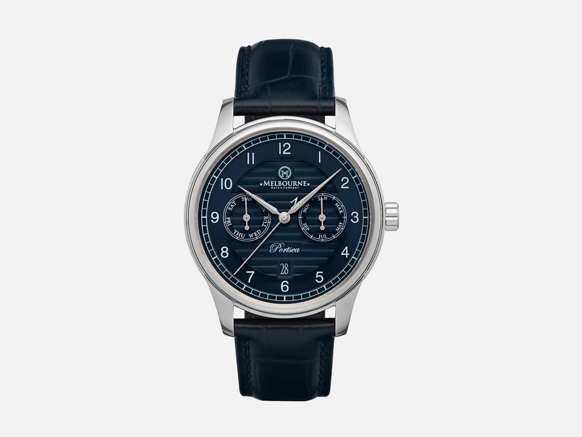 Portsea Calendar Navy watch dial