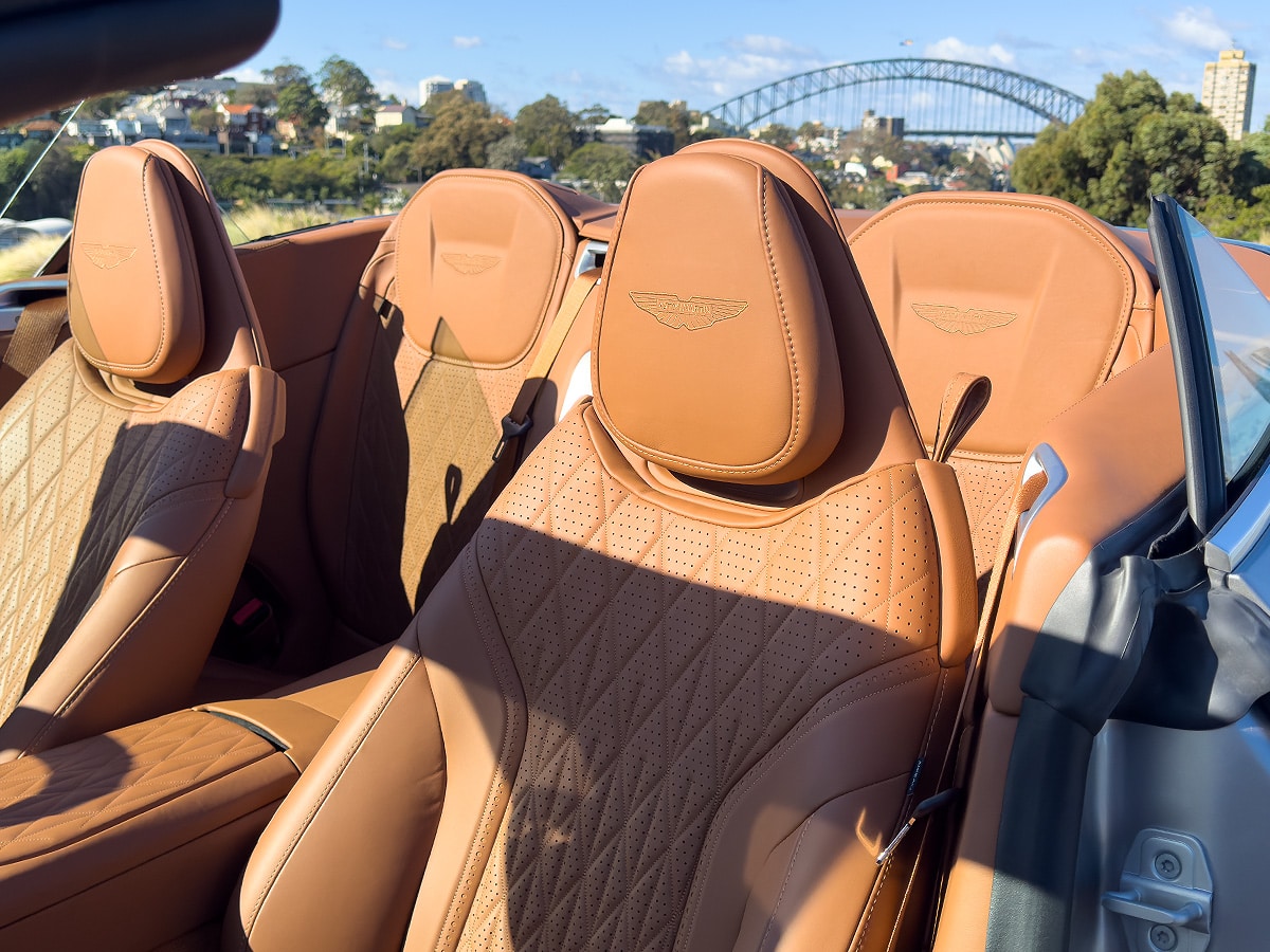 Aston martin db12 volante interior seats