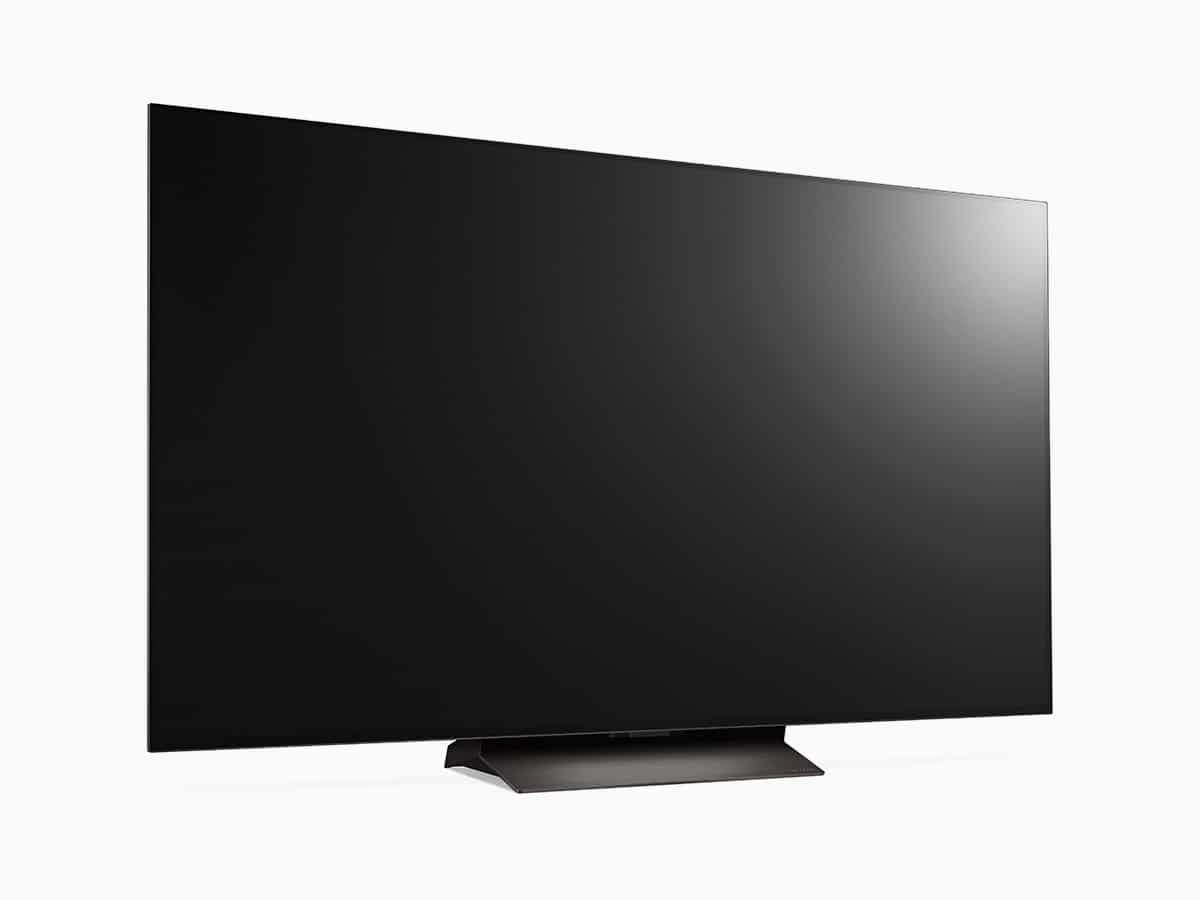 Lg oled evo c4 front of tv