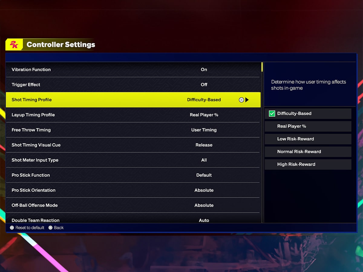 Nba 2k25 controller settings