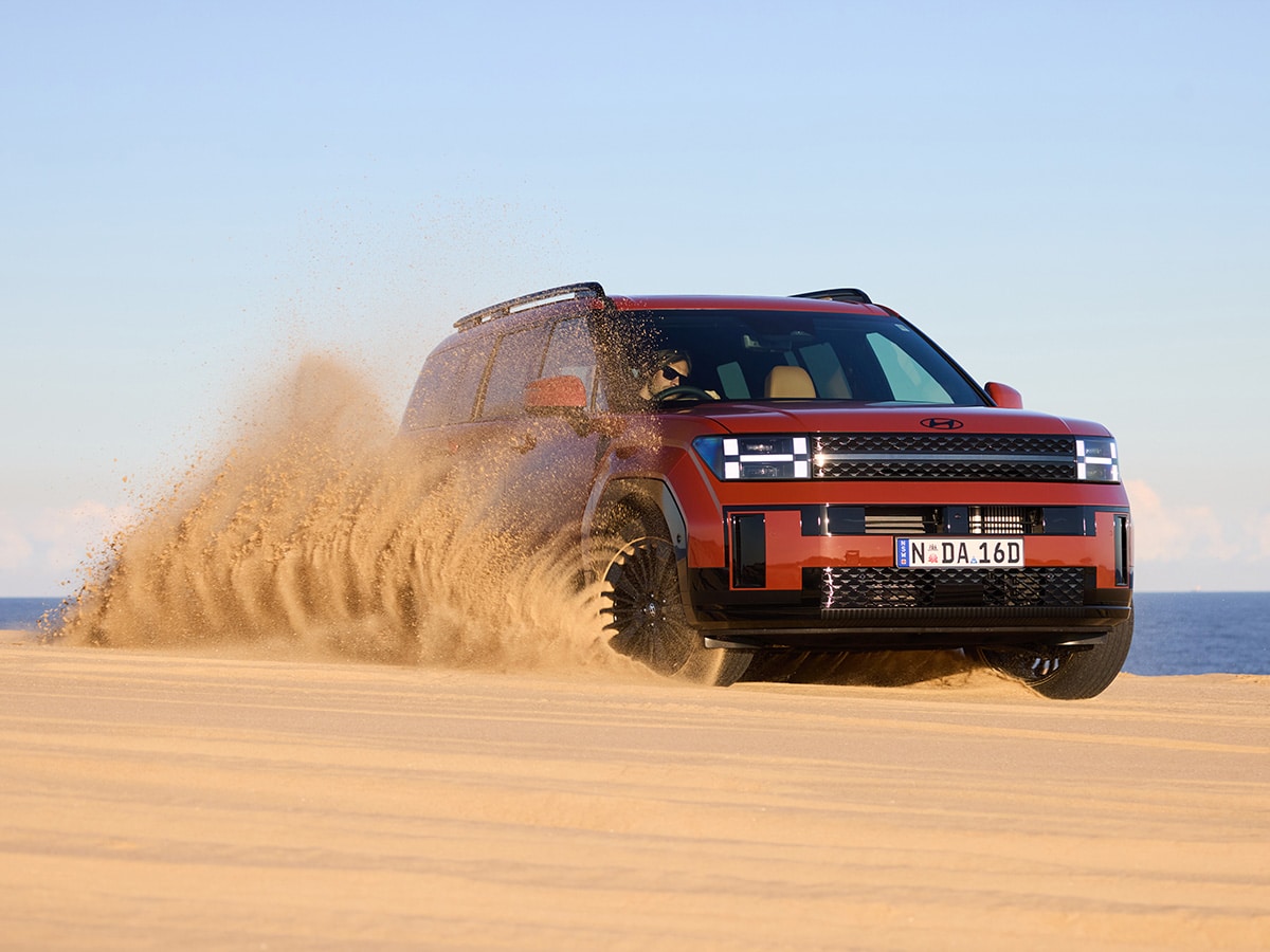 New hyundai santa fe on sand