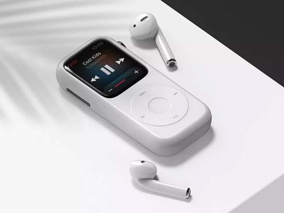 Pod Case for Apple Watch with earbuds