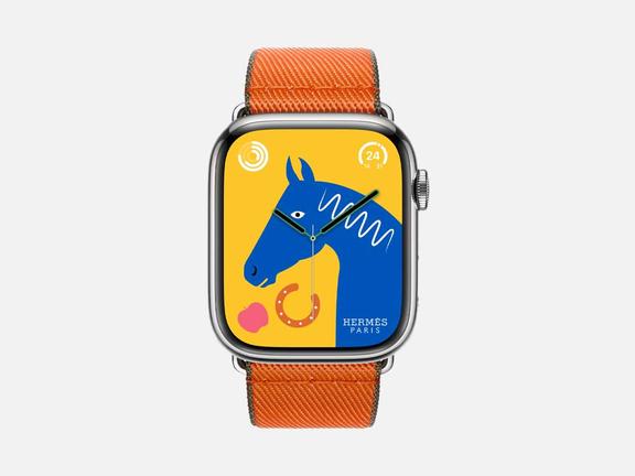 Apple watch hermes twill jump in orange