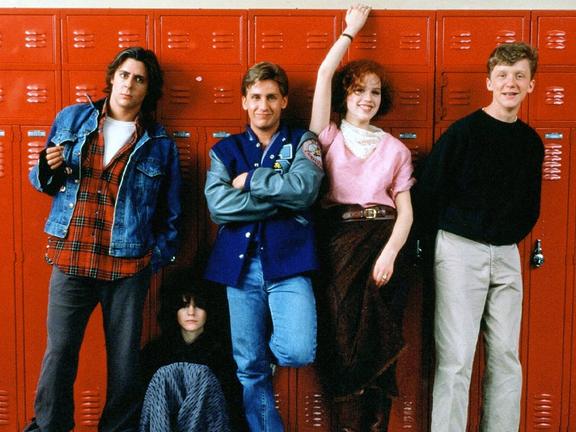 Judd Nelson , Ally Sheedy, Emilio Estevez, Molly Ringwald, and Anthony Michael Hall in ‘The Breakfast Club’