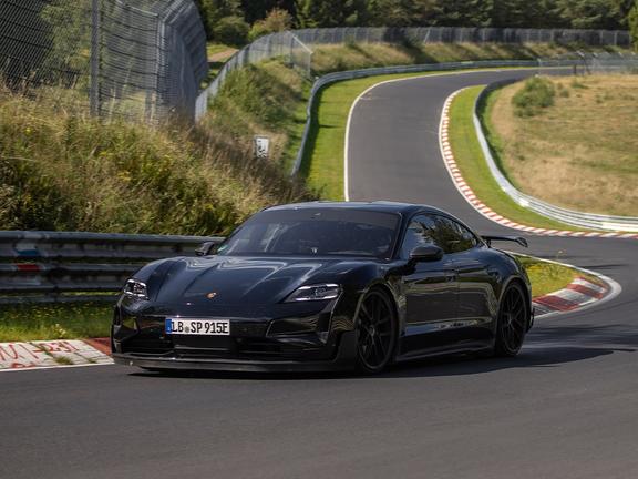 New Porsche Taycan testing at Nürburgring Nordschleife | Image: Porsche