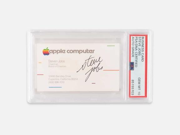 Steve jobs signed business card