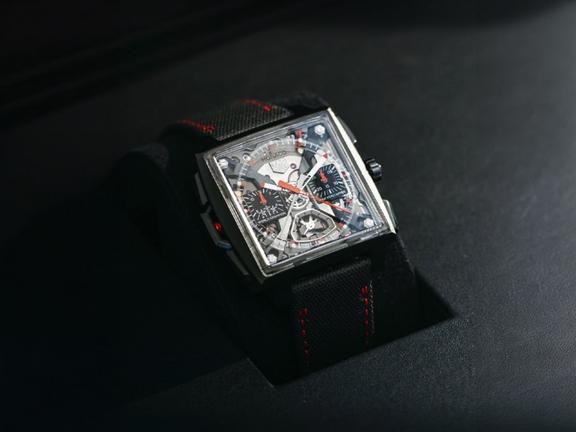 Max Verstappen's custom TAG Heuer Monaco Split-Seconds | Image: TAG Heuer/Instagram