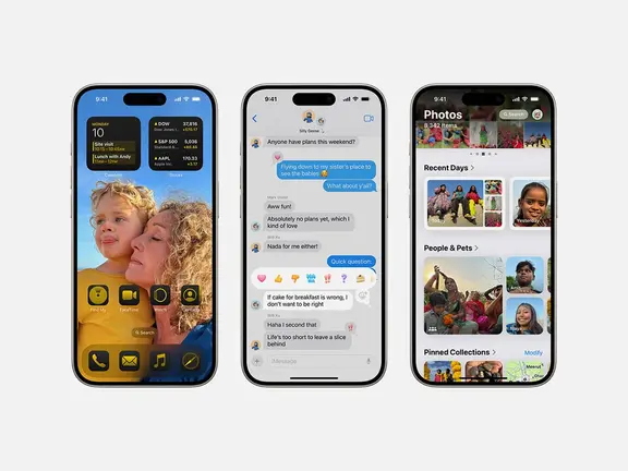 Apple claimes iOS 18 brings new ways to customise iPhone | Image: Apple