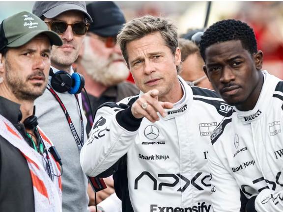 Brad Pitt and Damson Idris in F1